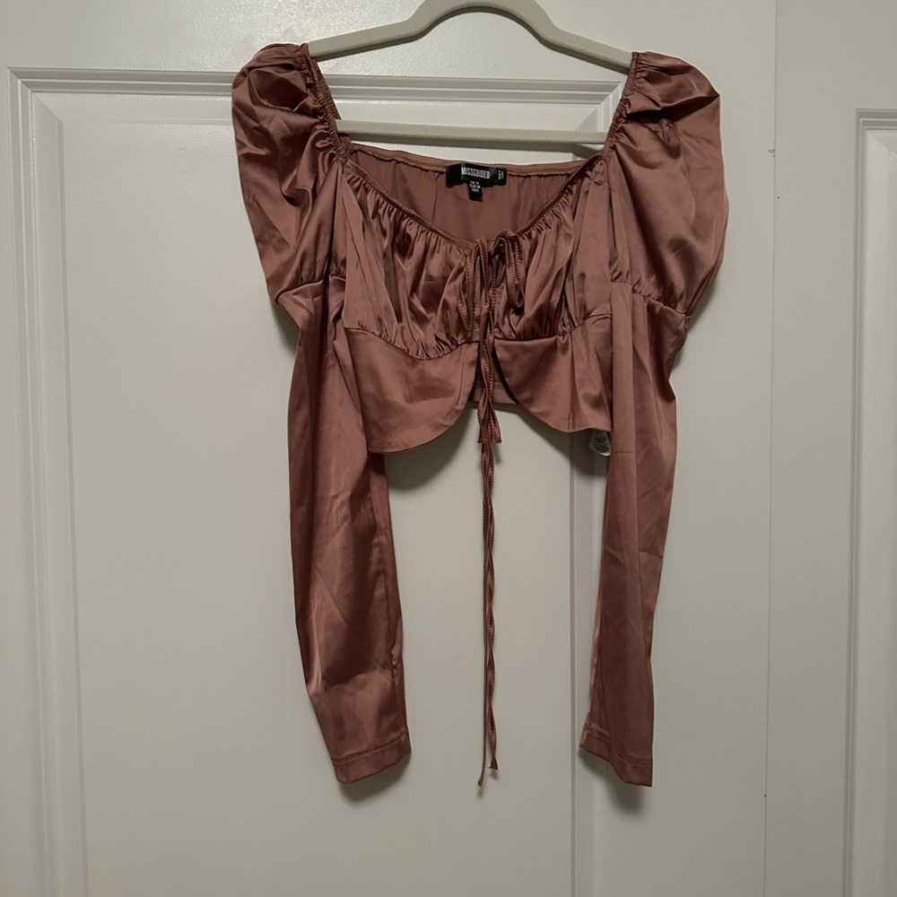 Rose gold Missguided top
